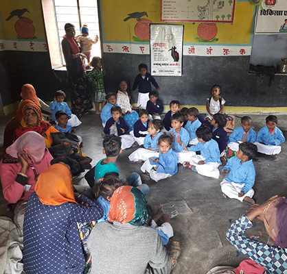 Rajasthan team conducts a donation drive at a local school